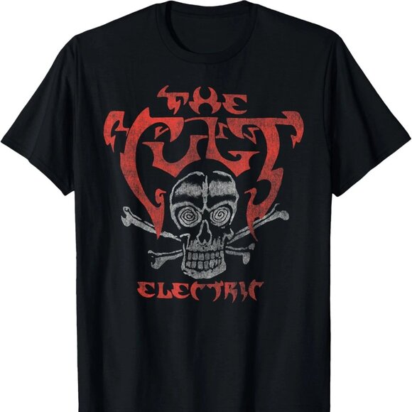 The Cult – Retro Electric Skull T-Shirt 172 - Picture 1 of 5